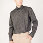 Camicia manica lunga Calvin Klein twill logo stripe fi Nero - Foto 1