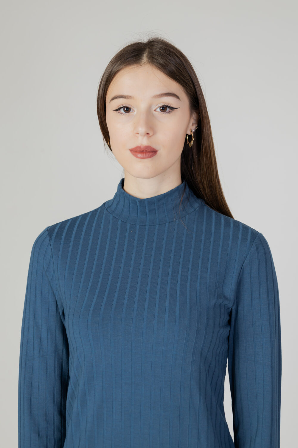 Dolcevita Street One turtle neck rib Petrolio - Foto 2