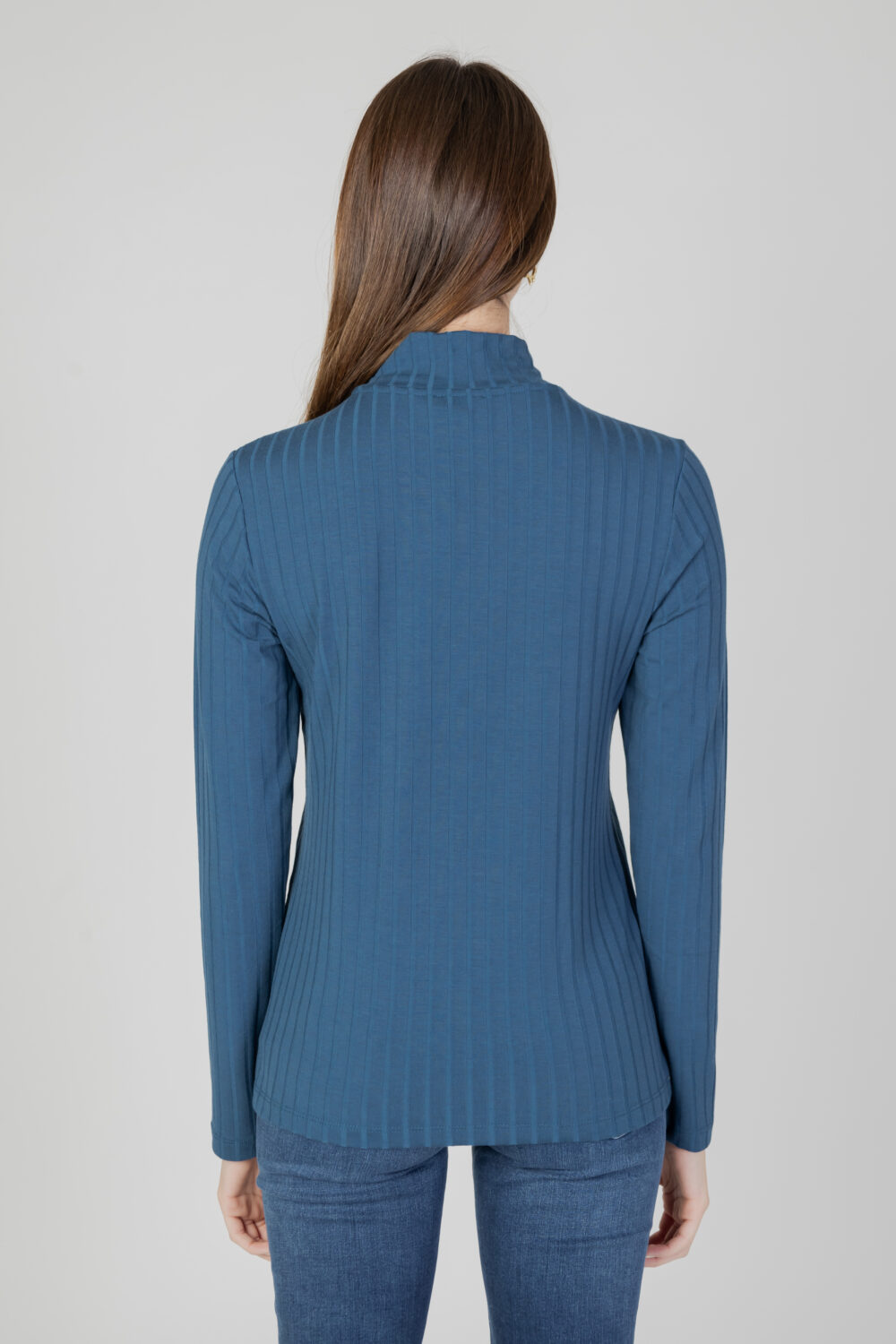 Dolcevita Street One turtle neck rib Petrolio - Foto 3