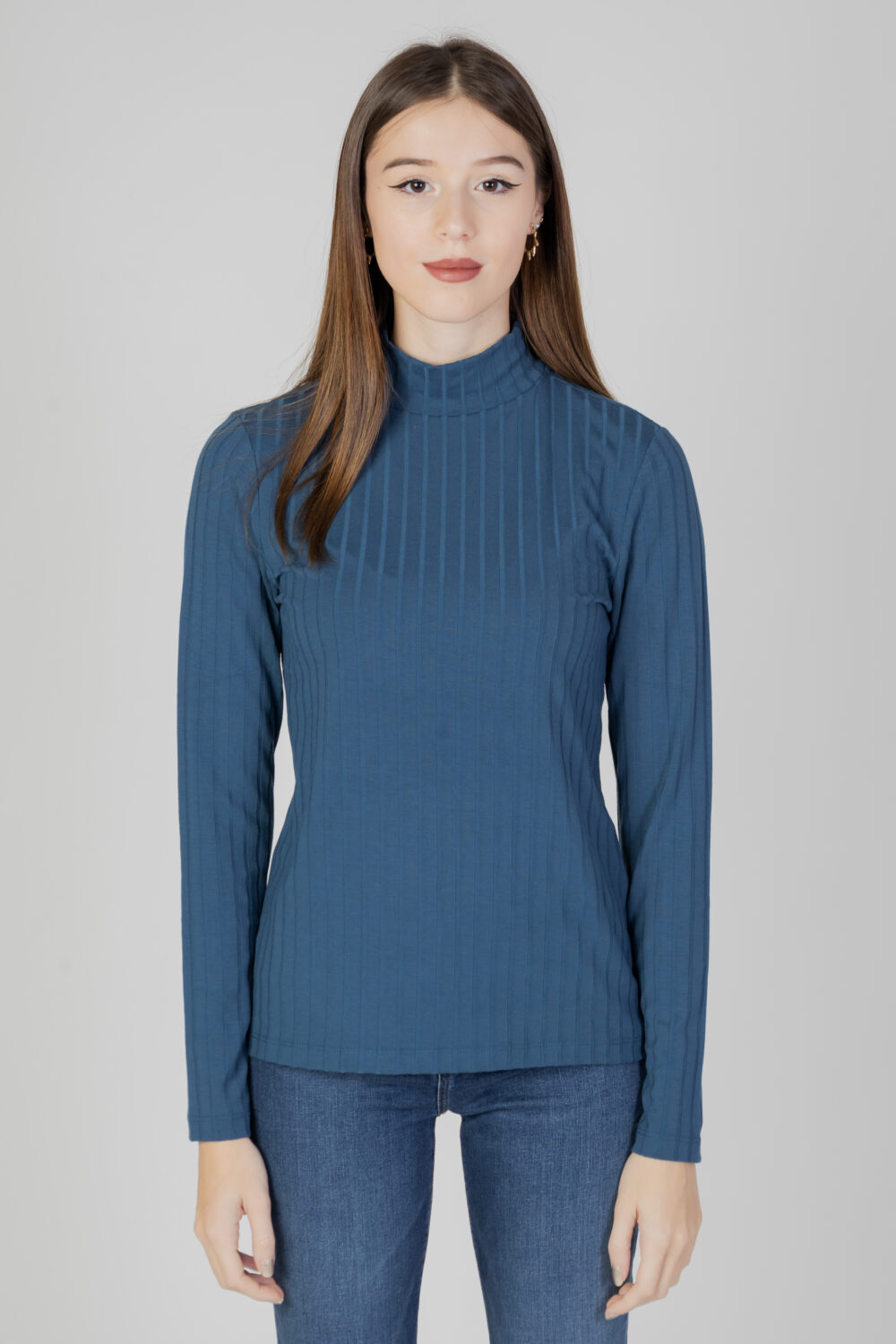 Dolcevita Street One turtle neck rib Petrolio - Foto 7