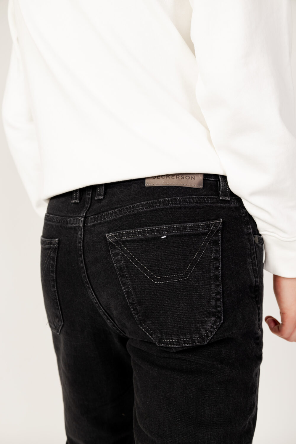 Jeans slim Jeckerson john 5 tasche toppa Nero - Foto 4