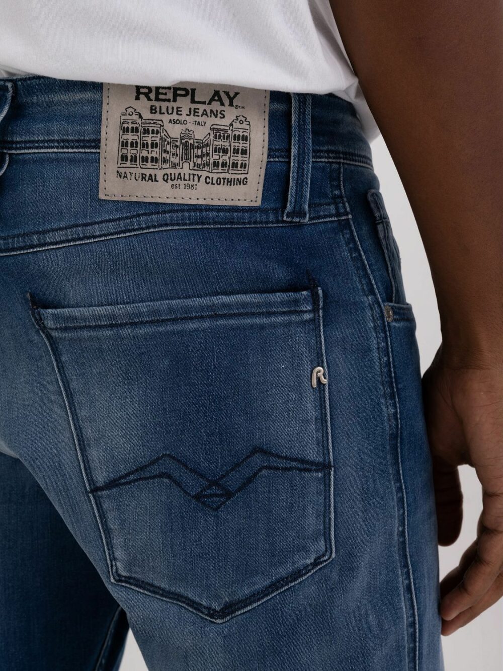 Jeans slim Replay anbass Blu - Foto 4