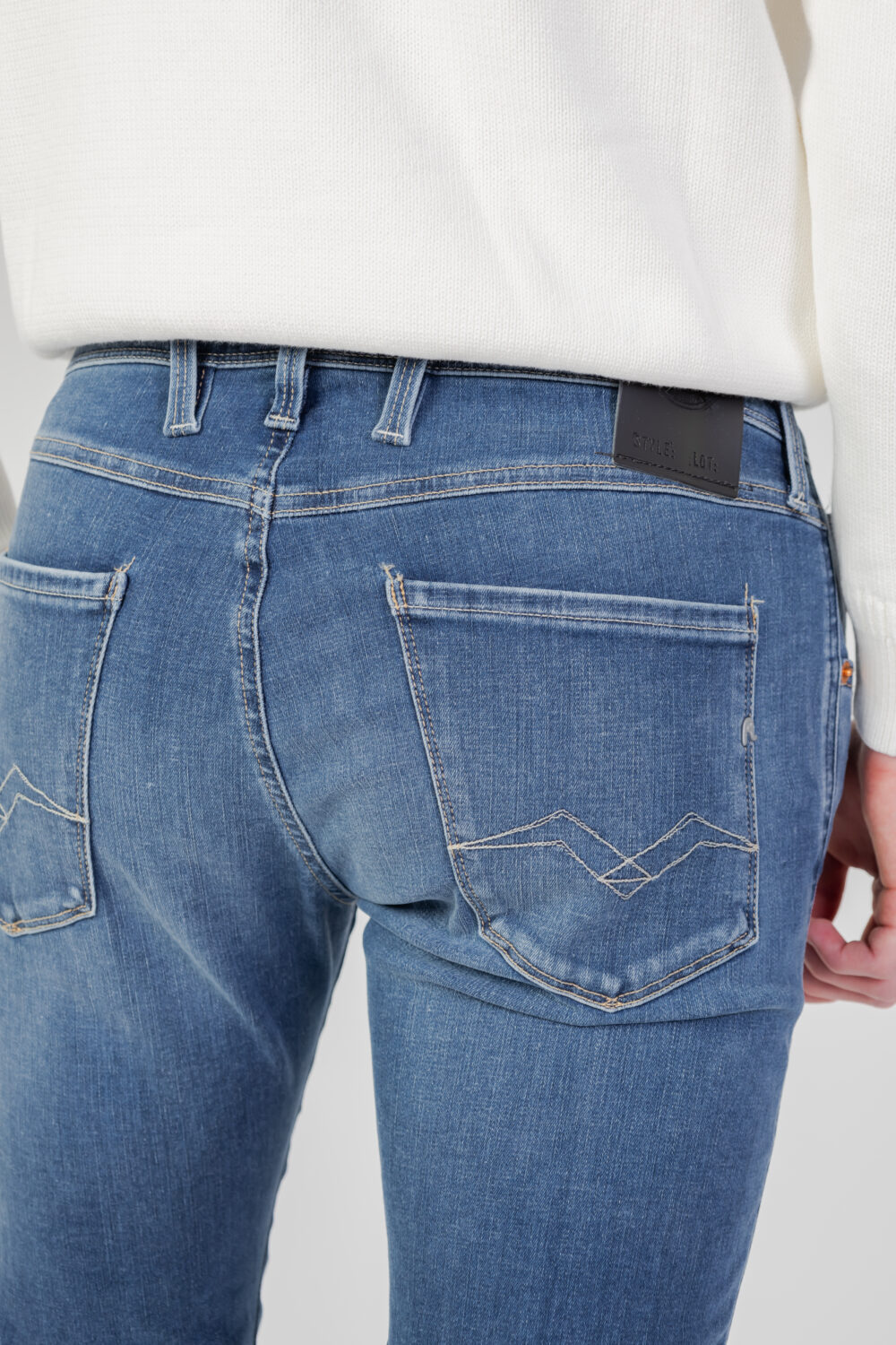 Jeans slim Replay anbass Blu - Foto 4