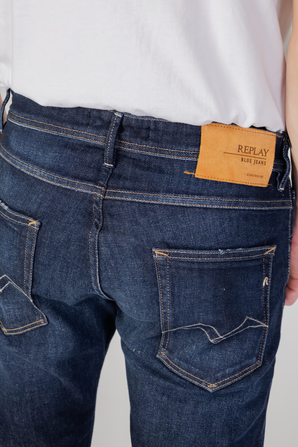 Jeans slim Replay willbi Blu - Foto 4