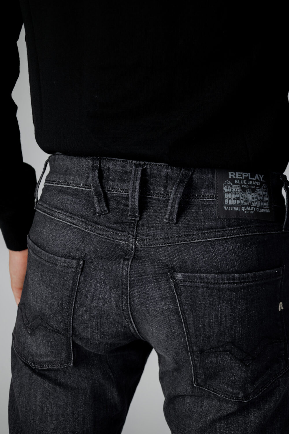 Jeans slim Replay anbass Nero - Foto 4