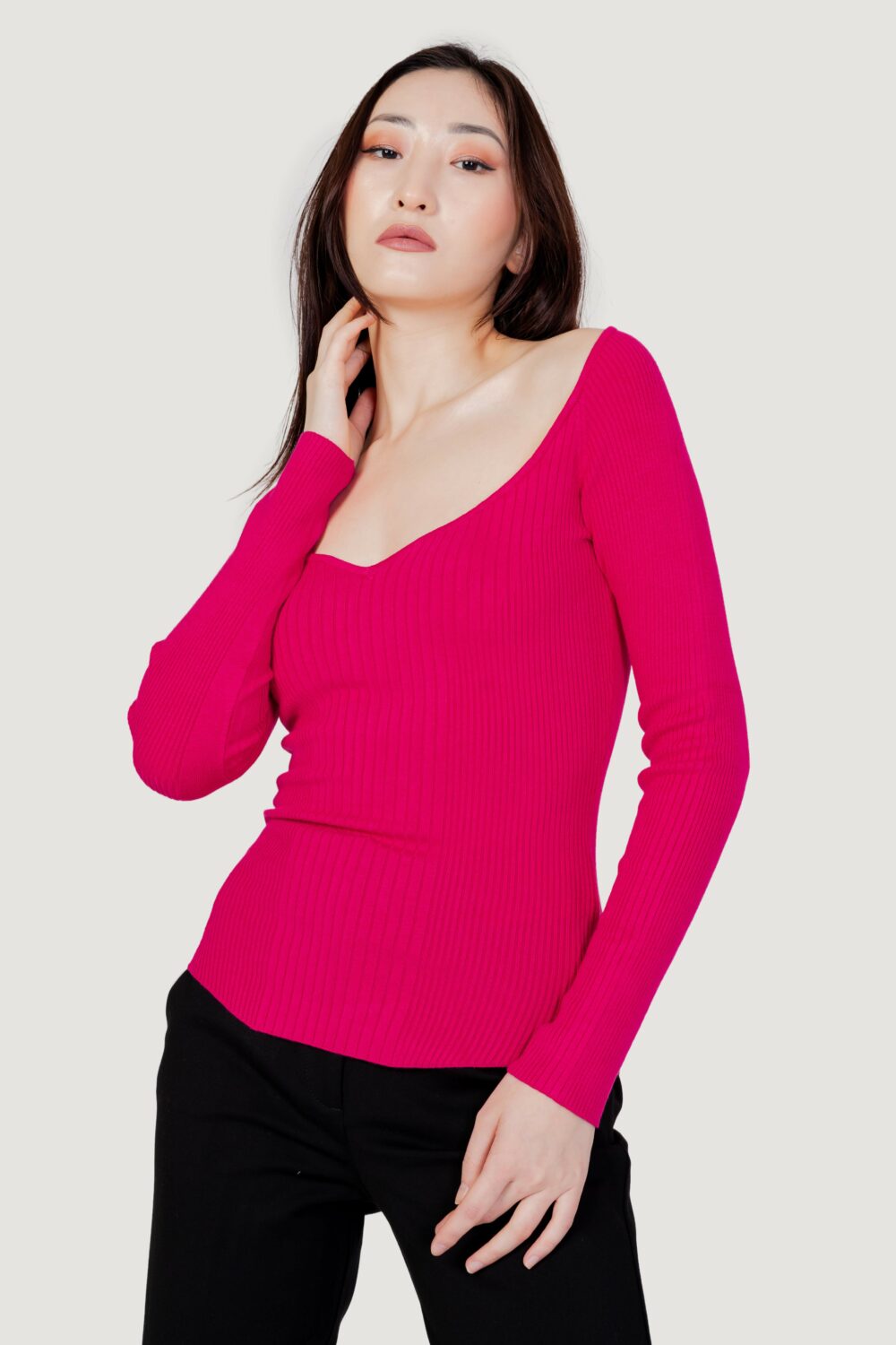 Maglia Guess ls lena Fuxia - Foto 1