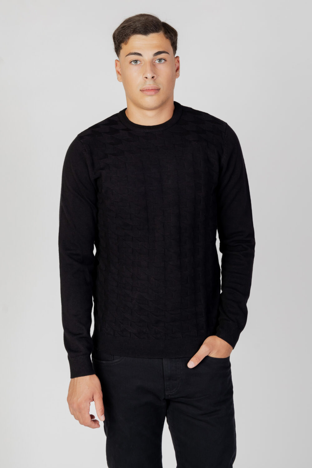 Maglione Antony Morato regular fit in filato Nero - Foto 1