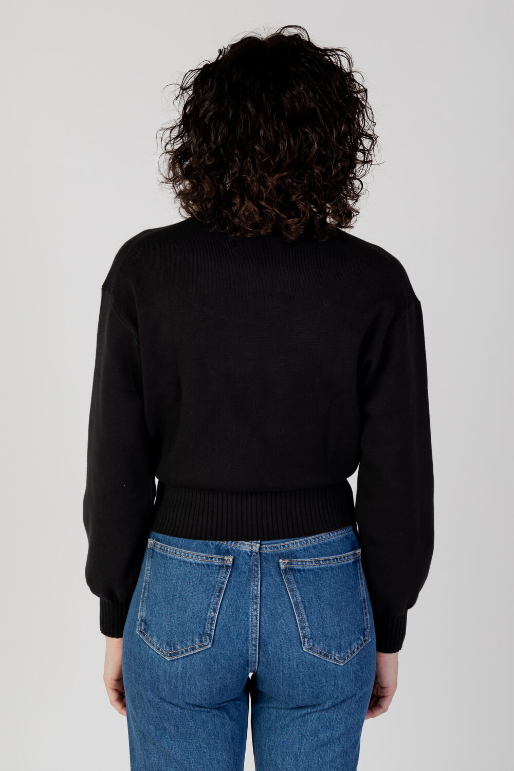 Maglione Calvin Klein Jeans cut out loose sweate Nero - Foto 3