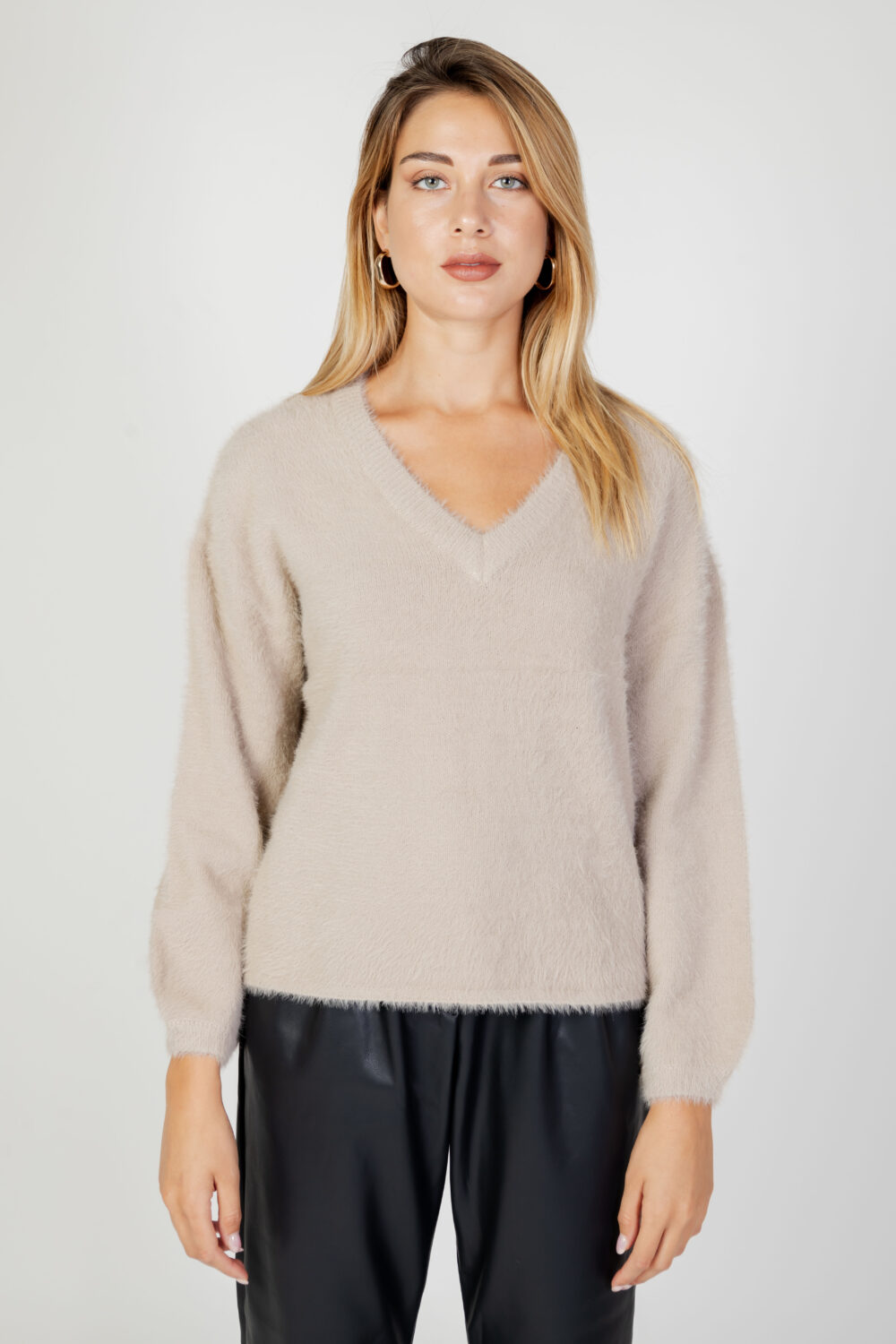 Maglione Jacqueline de Yong jdyjola l/s v-neck pullover knt Beige chiaro - Foto 6