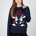 Maglione Only onlxmas kiss ls oneck knt Blue scuro - Foto 1