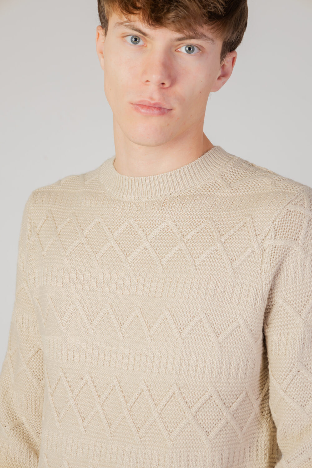 Maglione Only & Sons onswade reg 5 struc crew neck knit Beige - Foto 2