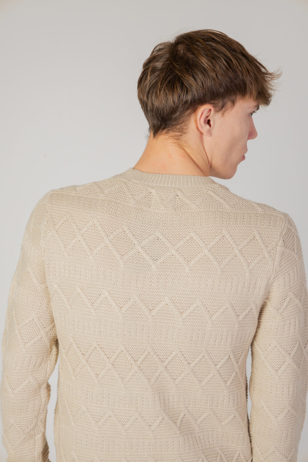 Maglione Only & Sons onswade reg 5 struc crew neck knit Beige - Foto 4