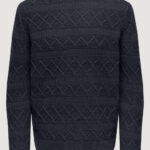 Maglione Only & Sons onswade reg 5 struc roll neck knit Blue scuro - Foto 1