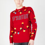 Maglione Only & Sons onsxmas reg 12 lets get crew knit Rosso - Foto 1