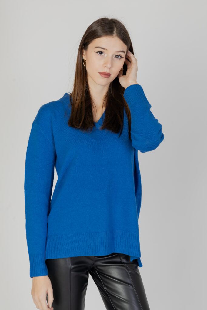 Maglione Street One eos_v-neck with side slit Azzurro