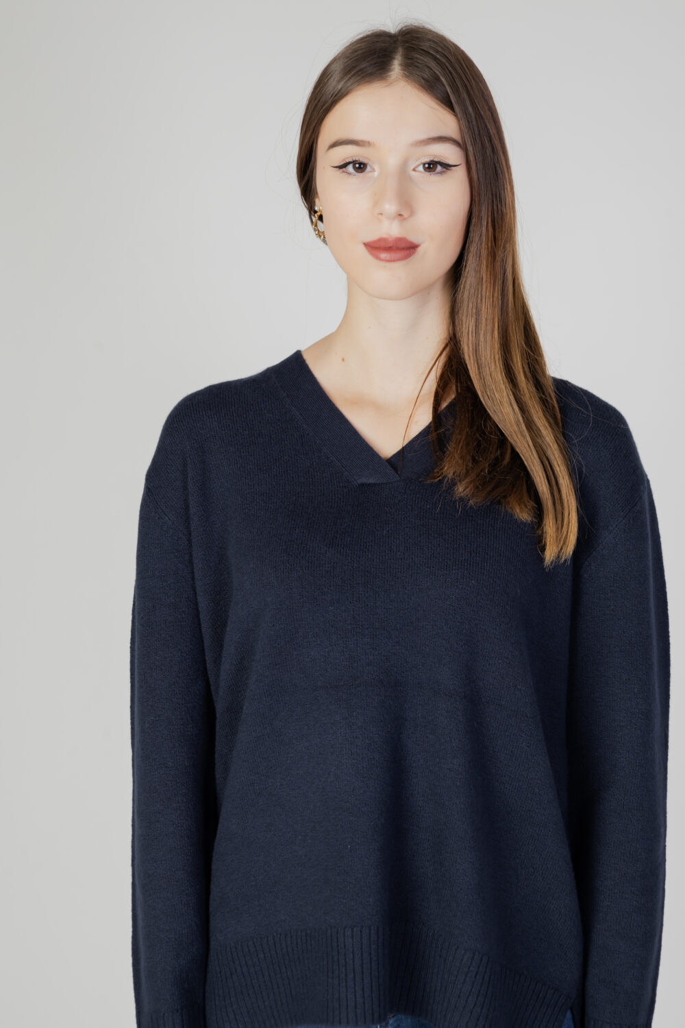 Maglione Street One eos_v-neck with side slit Blu - Foto 2