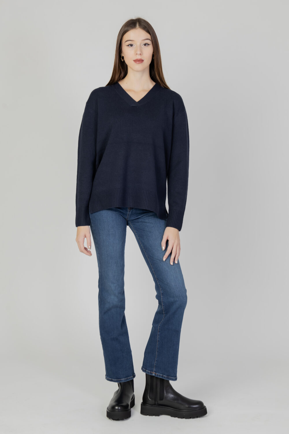 Maglione Street One eos_v-neck with side slit Blu - Foto 5