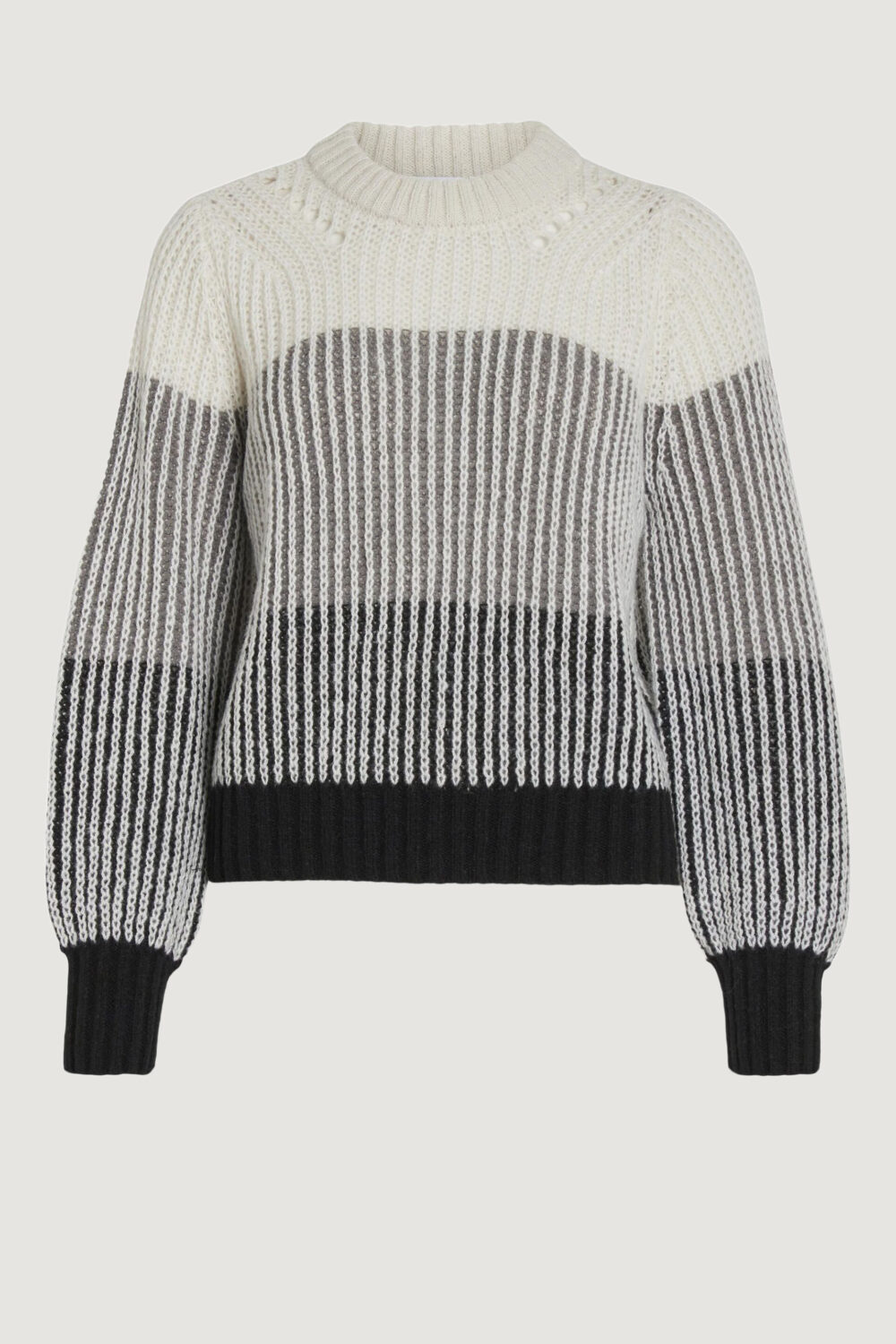 Maglione Vila Clothes visalina l/s o-neck knit top/pb Grigio - Foto 5