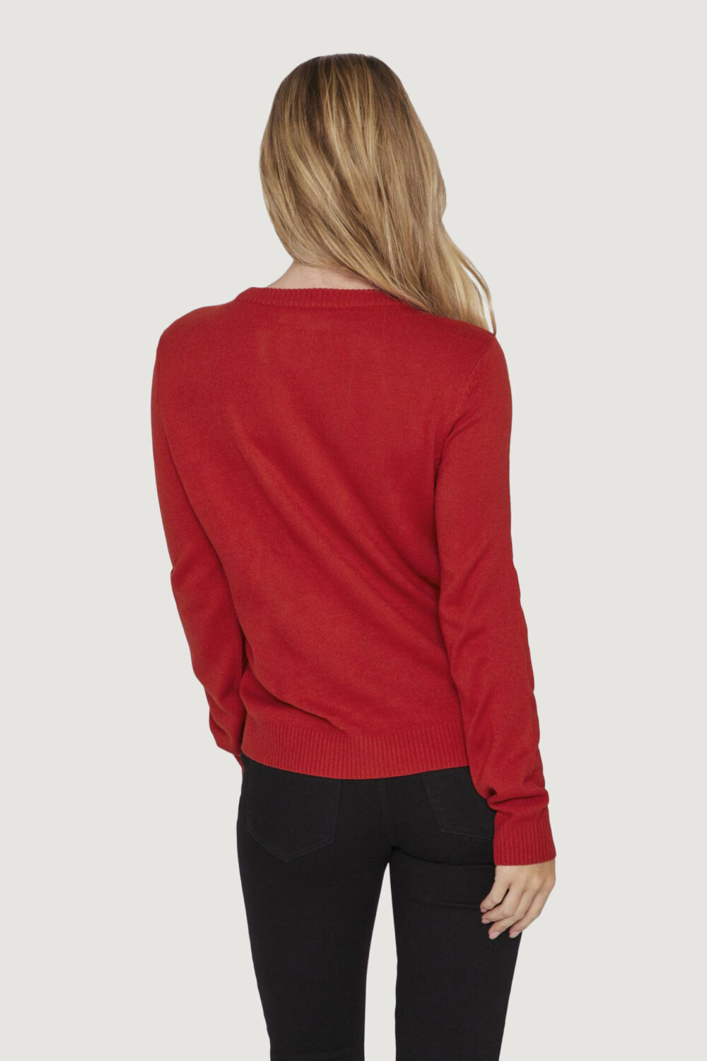 Maglione Vila Clothes vicupid l/s christmas sequins knit/ka Rosso - Foto 3