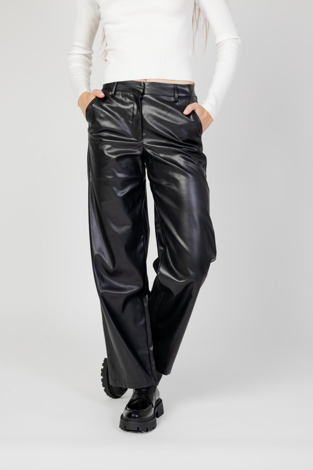 Pantaloni bootcut Jacqueline de Yong jdytana hw pant pnt Nero - Foto 1