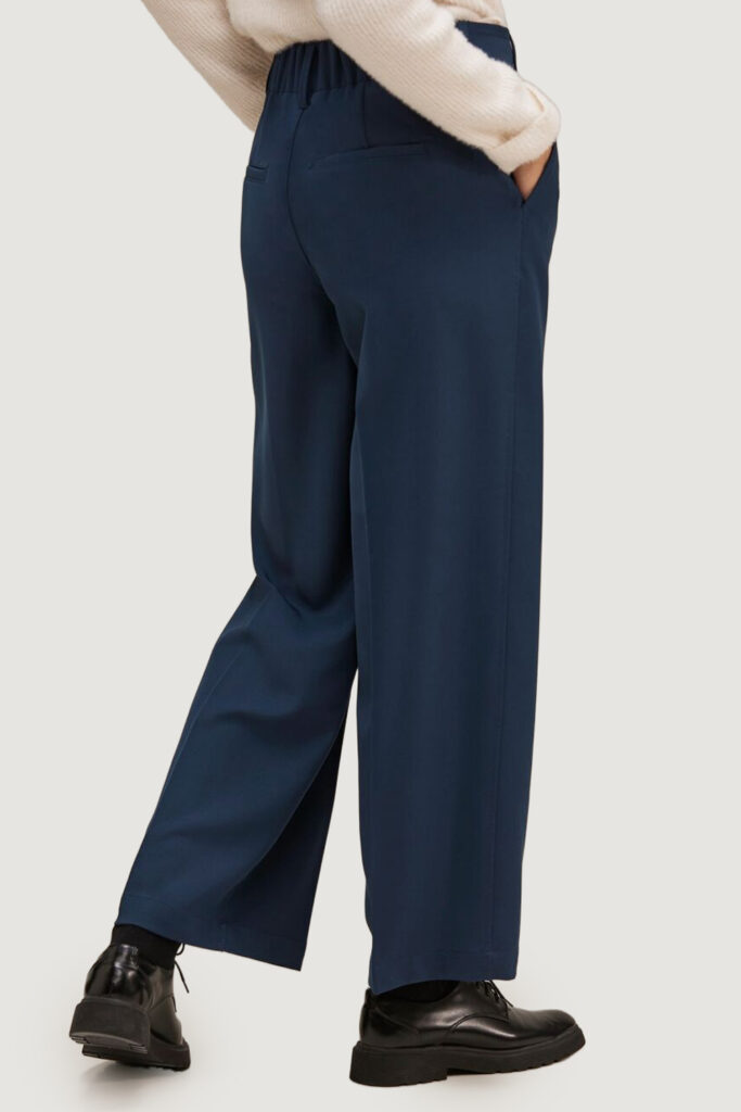 Pantaloni regular Street One straight leg twill casual fit Blu