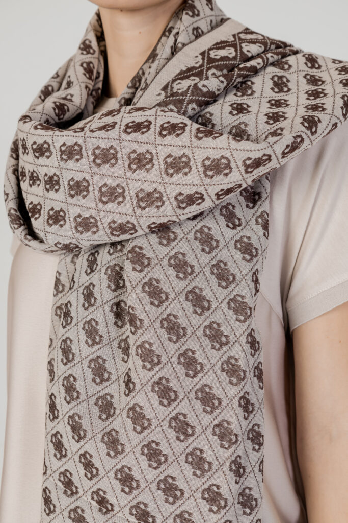 Pashmina Guess izzy jacquard scarf 80×180 Marrone