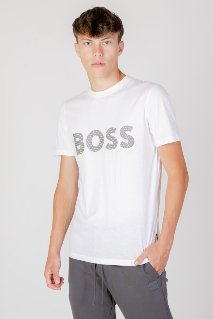 T-shirt Boss teebossrete Bianco