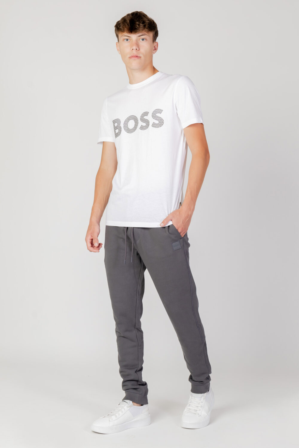 T-shirt Boss teebossrete Bianco - Foto 2