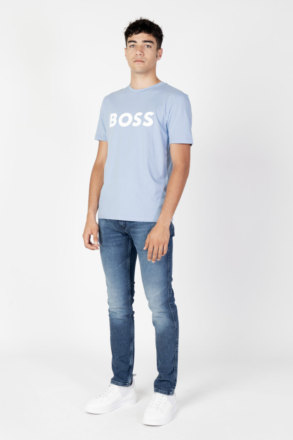 T-shirt Boss thinking 1 Celeste - Foto 3