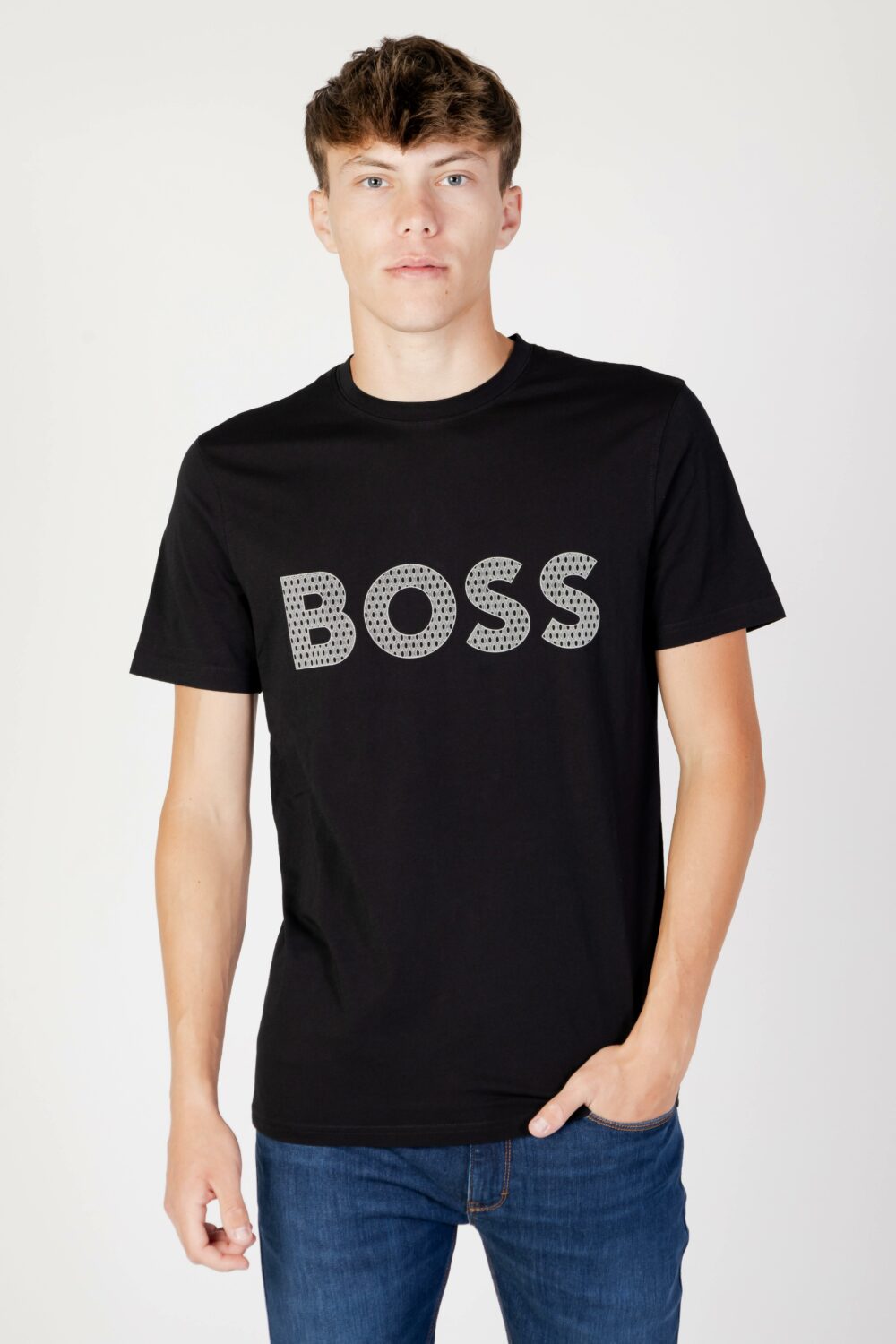 T-shirt Boss teebossrete Nero - Foto 1