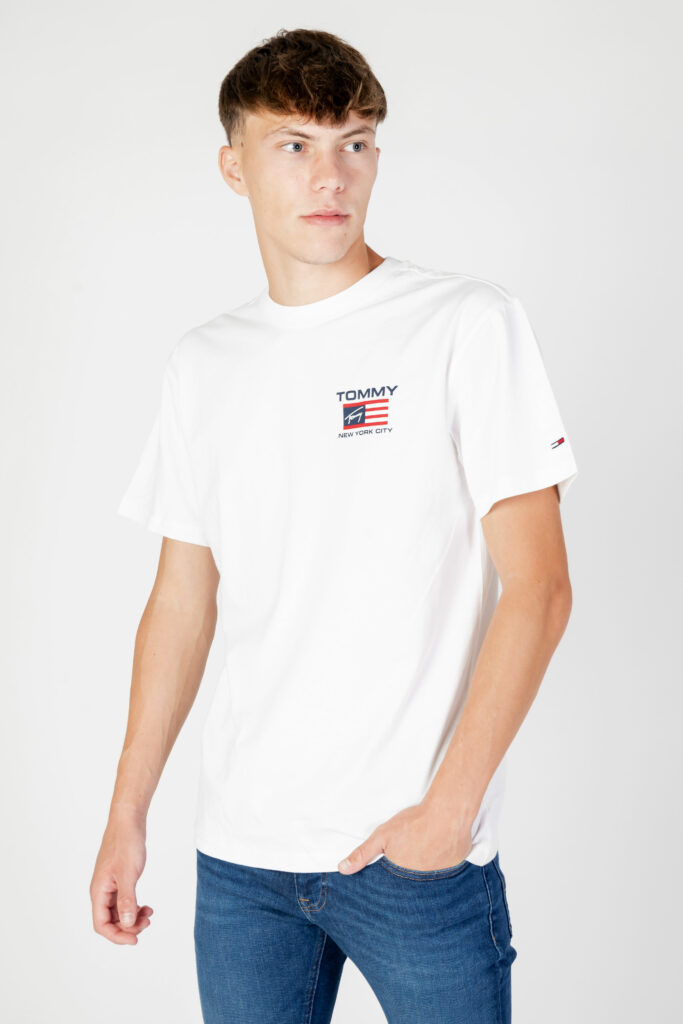 T-shirt Tommy Hilfiger Jeans tjm clsc athletic Bianco