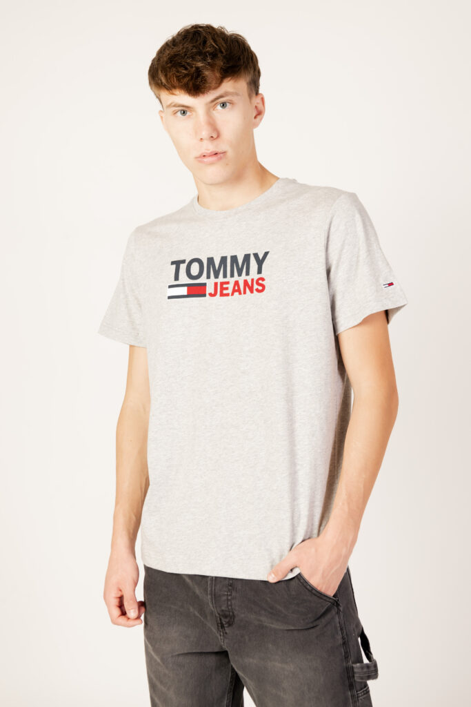 T-shirt Tommy Hilfiger Jeans tjm corp logo tee Grigio