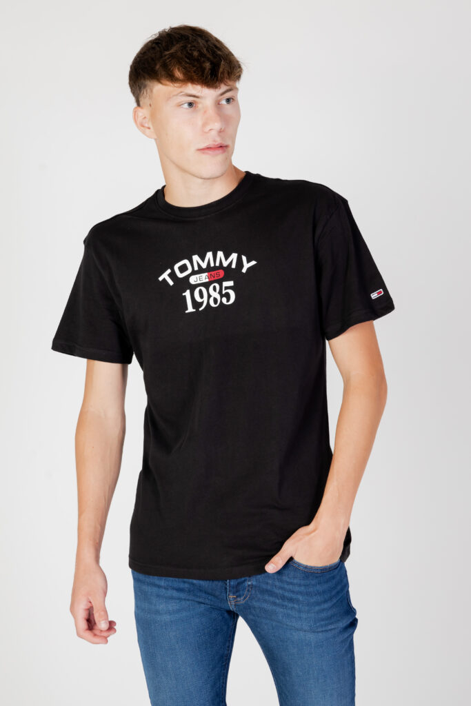 T-shirt Tommy Hilfiger Jeans tjm clsc 1985 rwb cu Nero