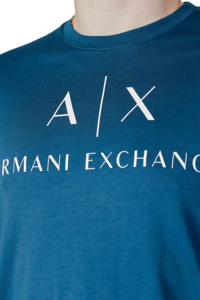 T-shirt manica lunga Armani Exchange  Petrolio