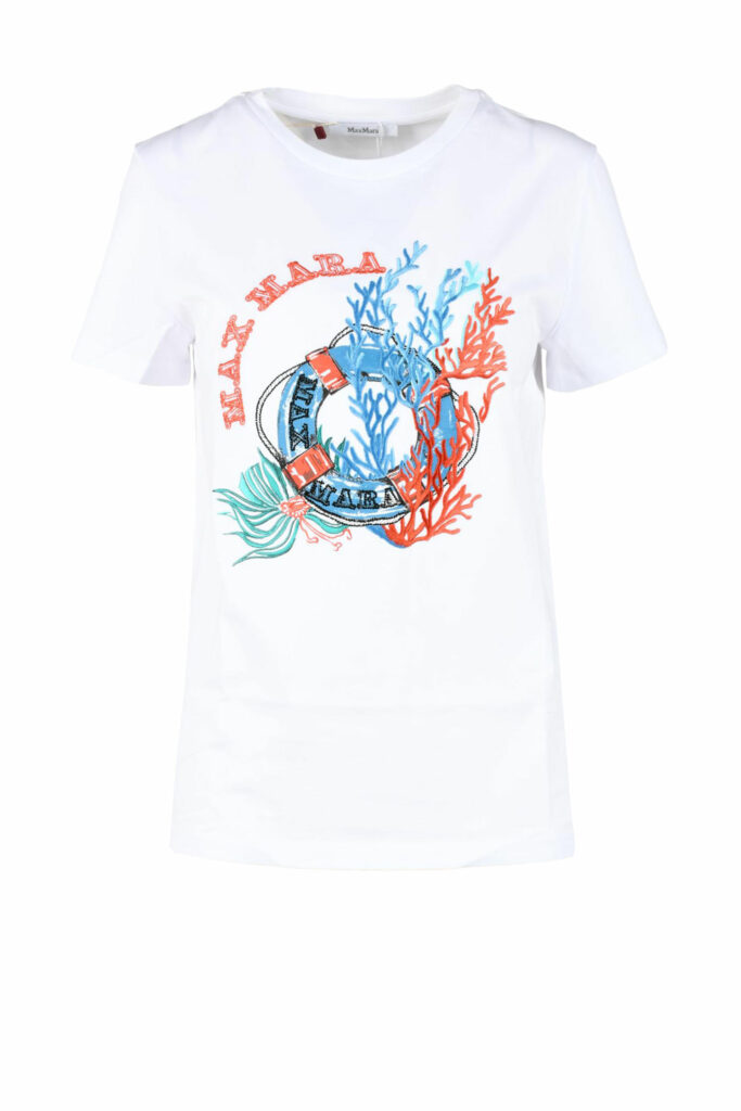 T-shirt MAX MARA  Bianco – Azzurro
