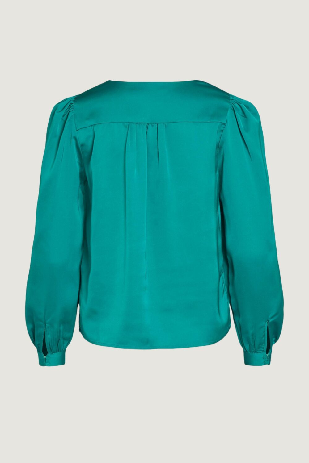 Bluse manica lunga Vila Clothes viellette v-neck - noos Verde - Foto 4
