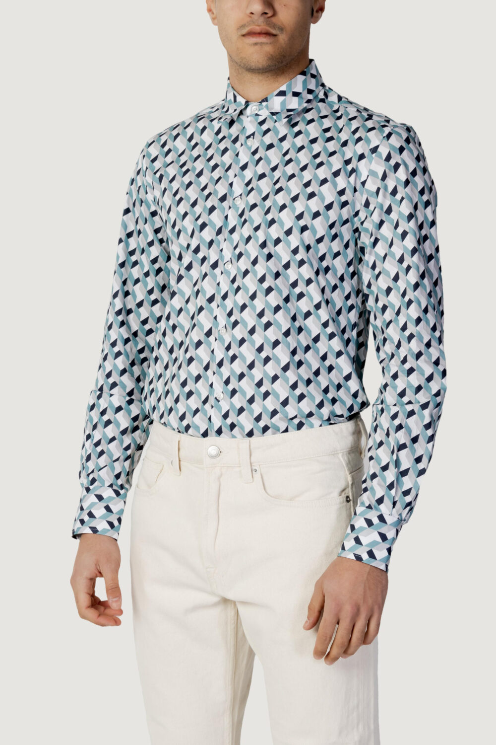 Camicia manica lunga Antony Morato napoli slim fit Blu - Foto 1