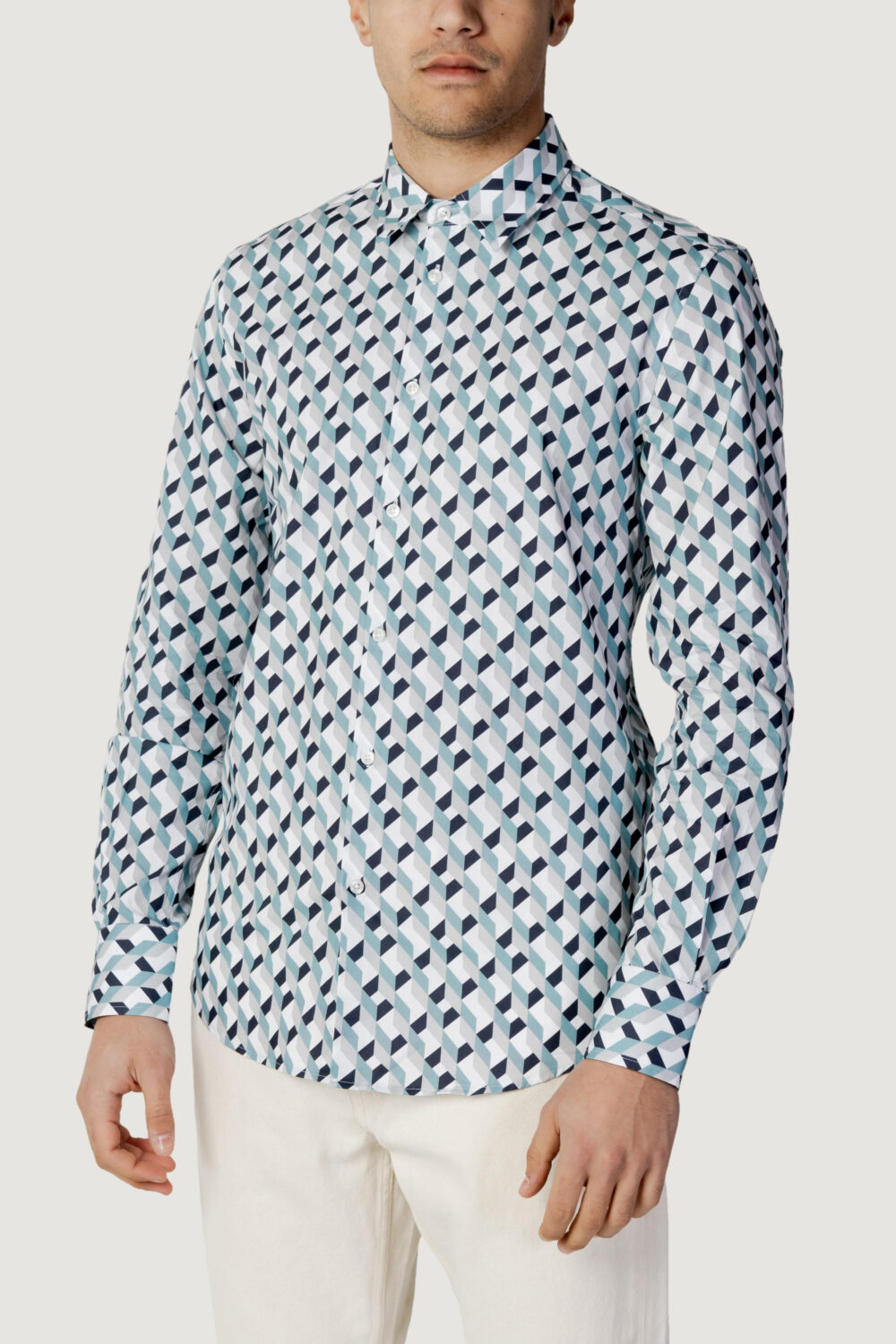 Camicia manica lunga Antony Morato napoli slim fit Blu - Foto 5