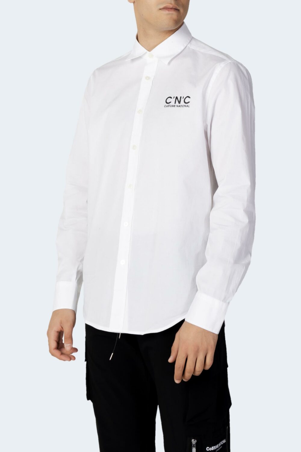 Camicia manica lunga CNC Costume National logo Bianco - Foto 1