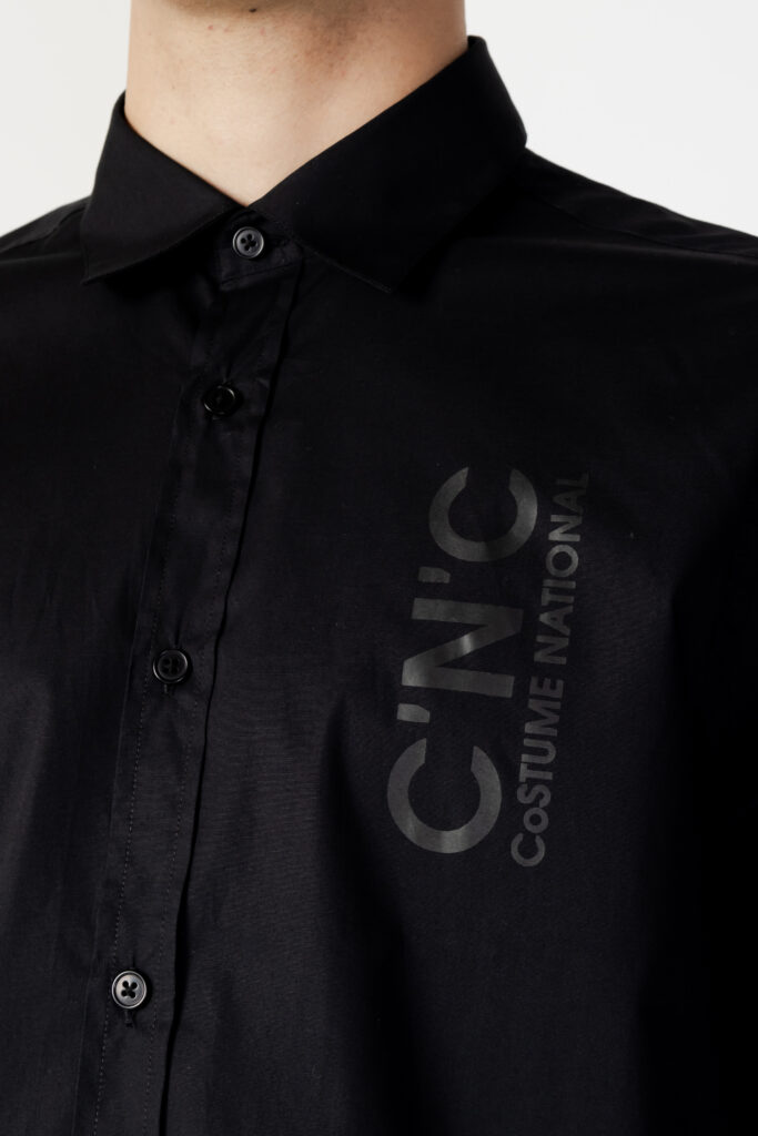 Camicia manica lunga CNC Costume National logo Nero