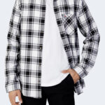 Camicia manica lunga Tommy Hilfiger Jeans tjm check flannel sh Black-White - Foto 1