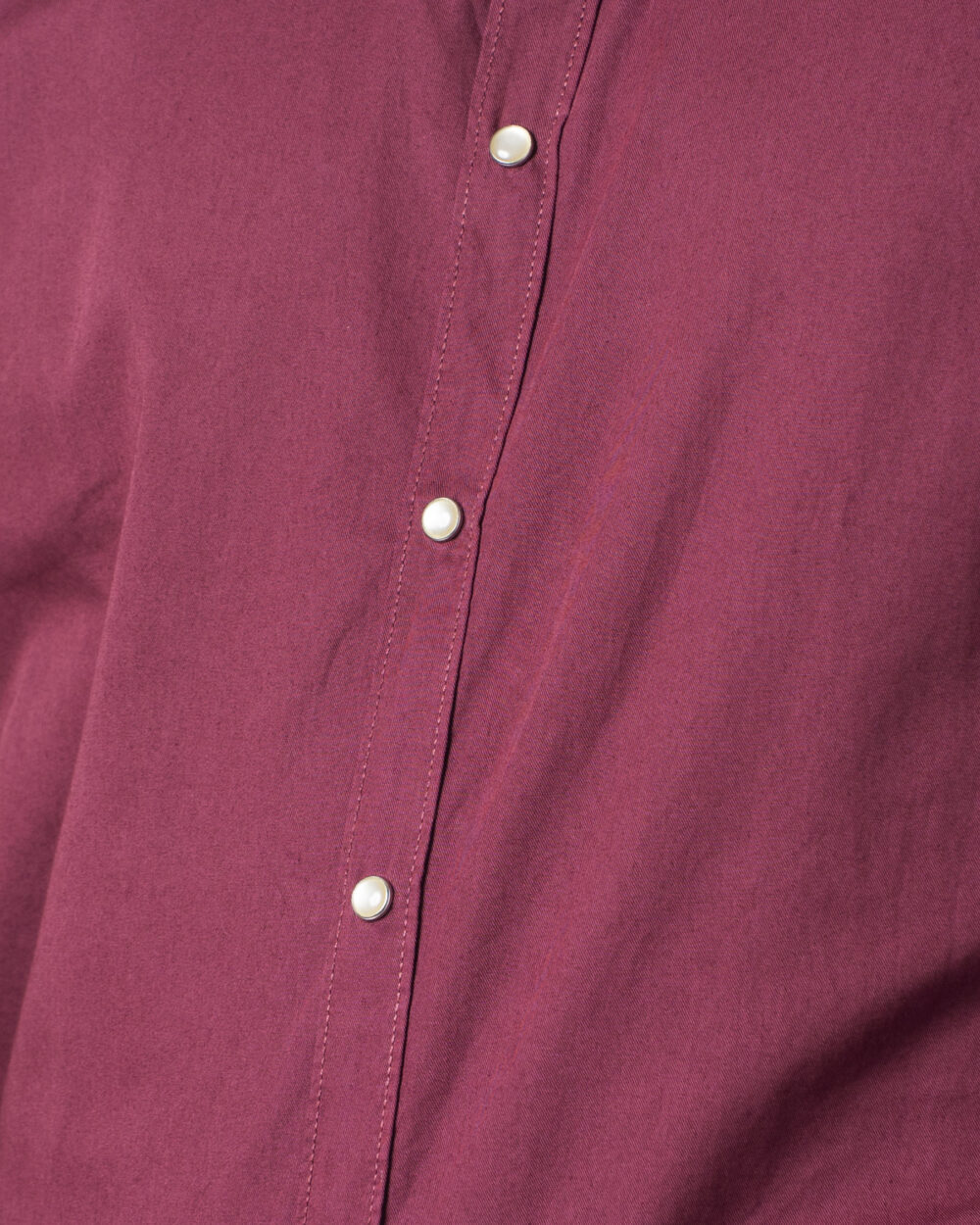 Camicia manica lunga Idra bottone automatico Bordeaux - Foto 4