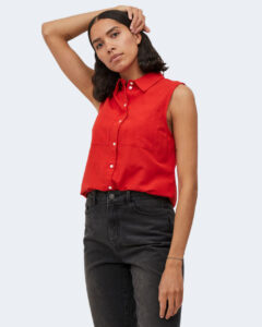 Camicia manica corta Vila Clothes viprisilla s/l shirt Rosso - Foto 1