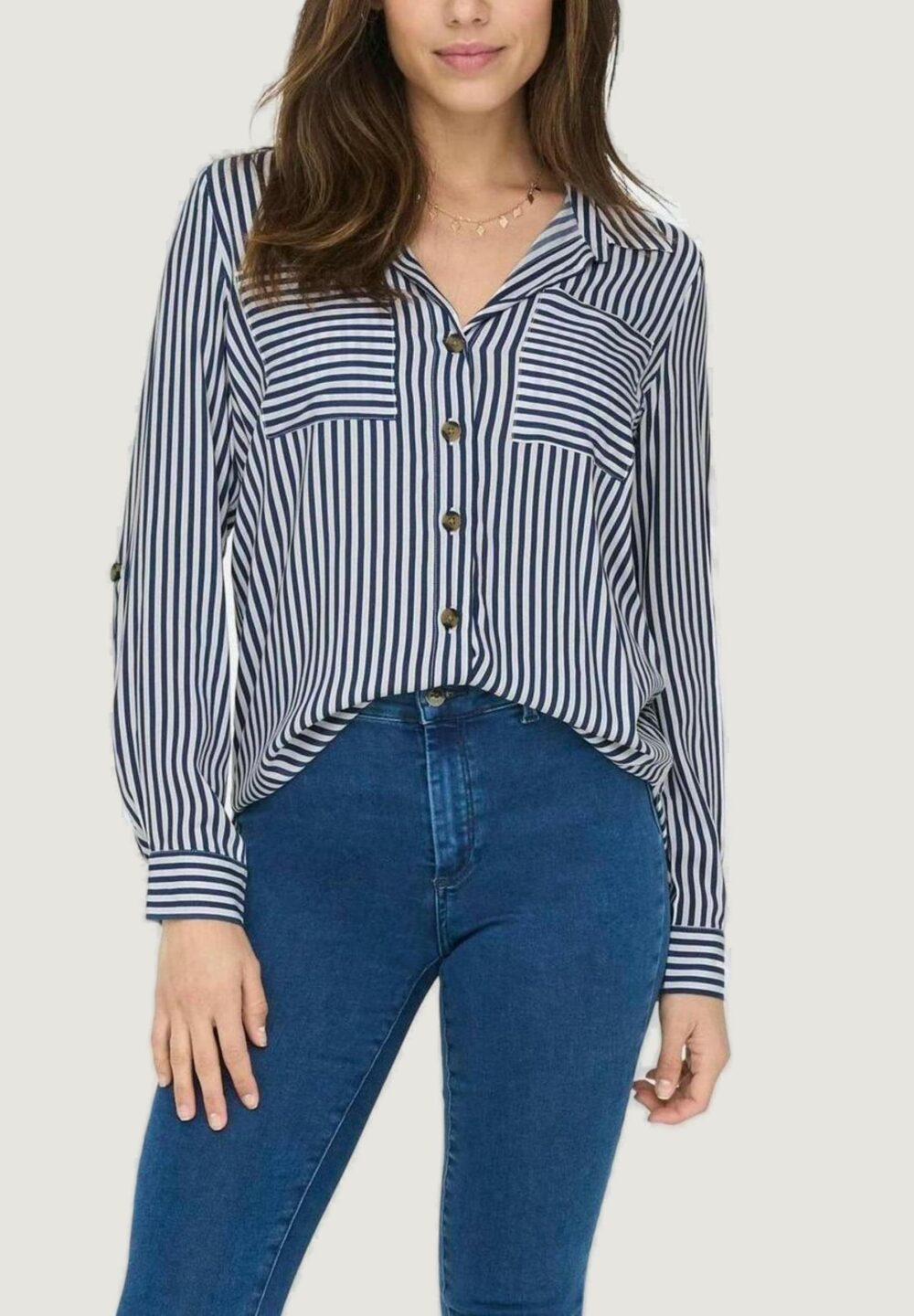 Camicia manica lunga Only onlyasmin l/s wvn noos Blu - Foto 1