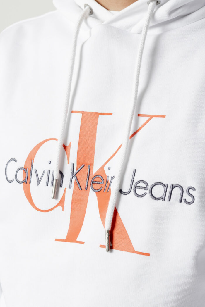 Felpa con cappuccio Calvin Klein Jeans seasonal monogram re Arancione
