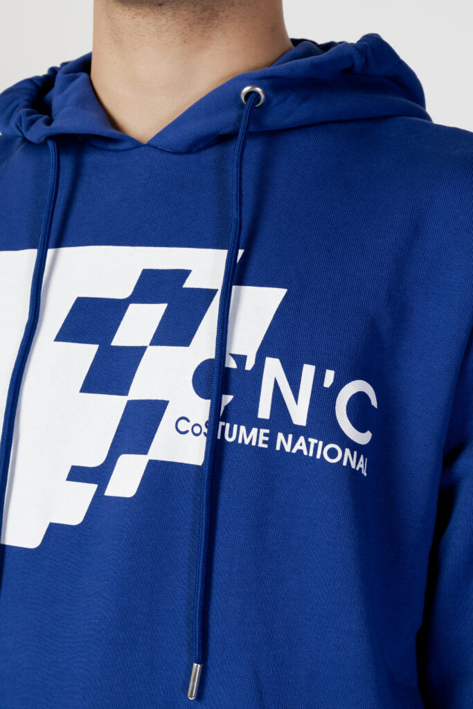 Felpa con cappuccio CNC Costume National logo Blu