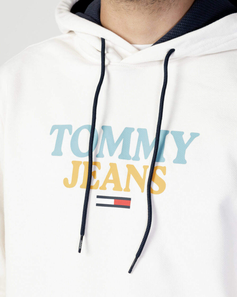 Felpa con cappuccio Tommy Hilfiger Jeans tjm entry hoodie Panna - Foto 2