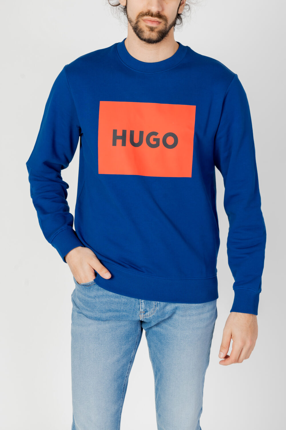 Felpa senza cappuccio Hugo jersey duragol 222 Blu - Foto 1