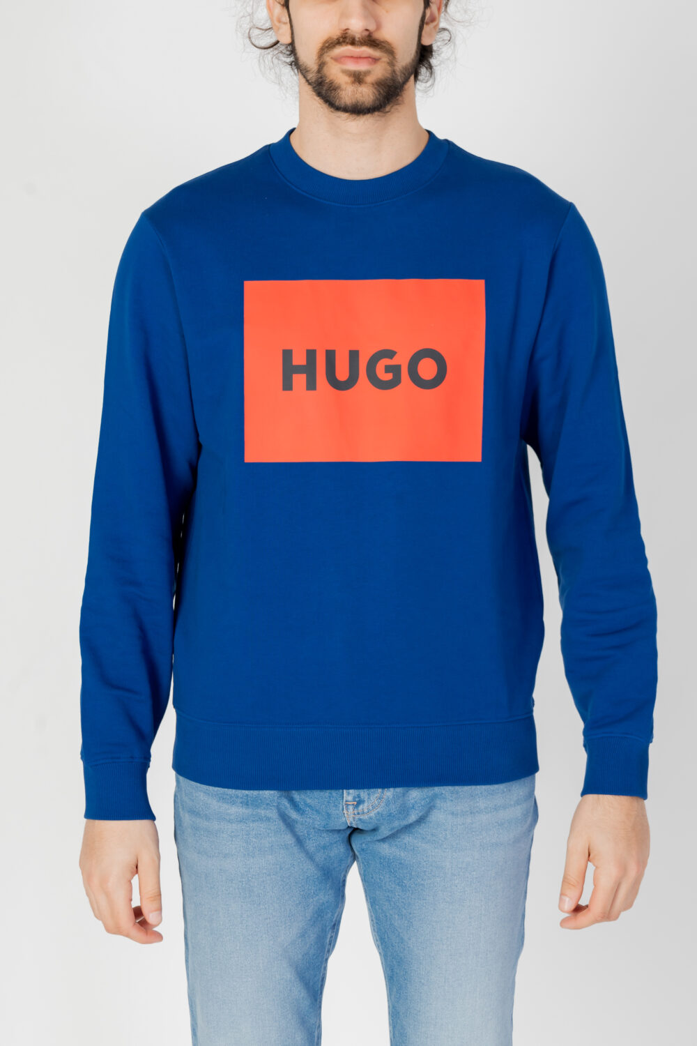 Felpa senza cappuccio Hugo jersey duragol 222 Blu - Foto 5
