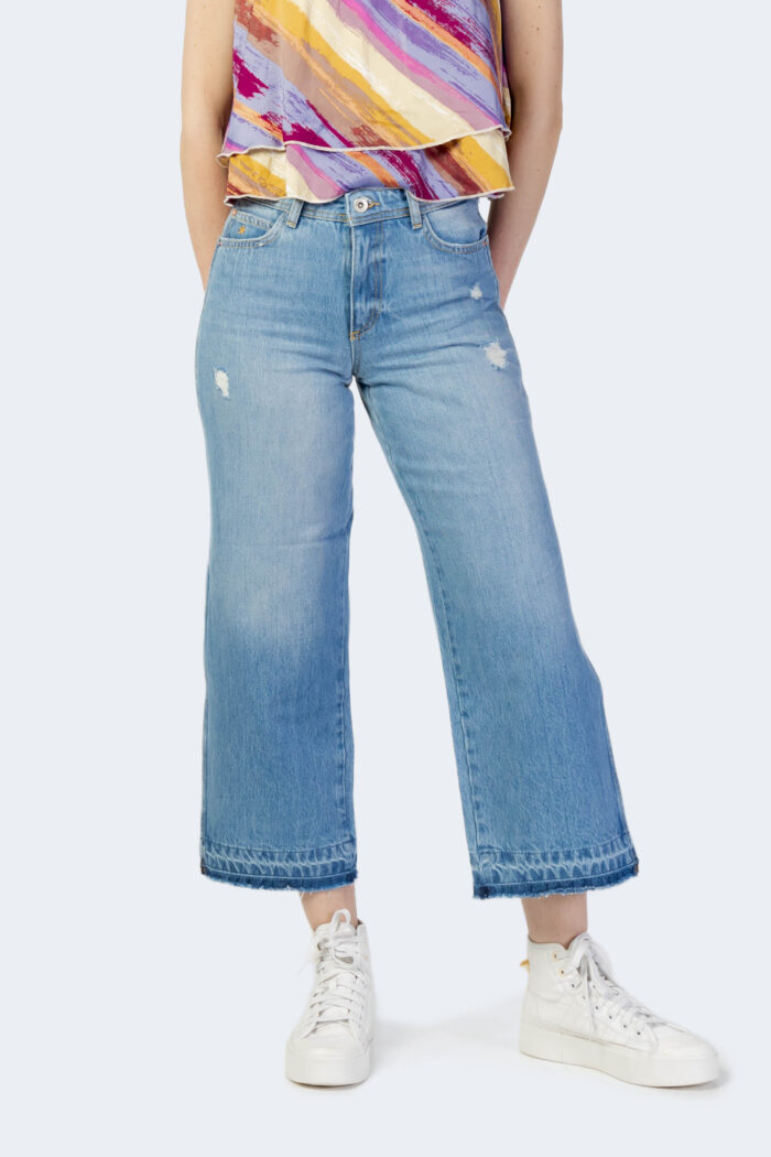 Jeans larghi Only onlsophie life mw wide a slit dnm act Blue Denim